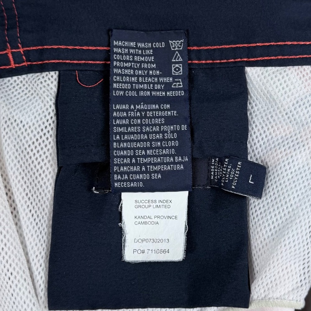 Nautica Swim Trunks Board Shorts L Coral Fish Pattern Drawstring Pockets Lining - Picture 4 of 8